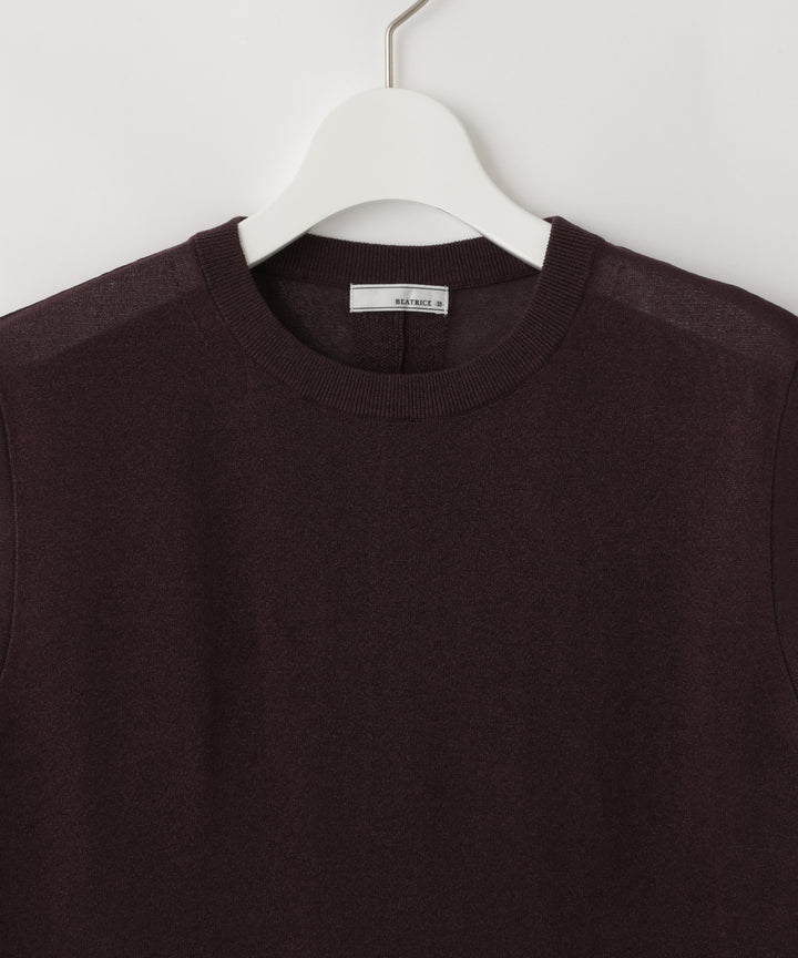 Back Slit Sheer Knit