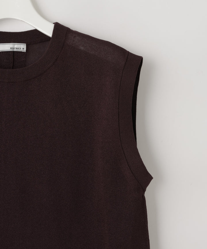 Back Slit Sheer Knit