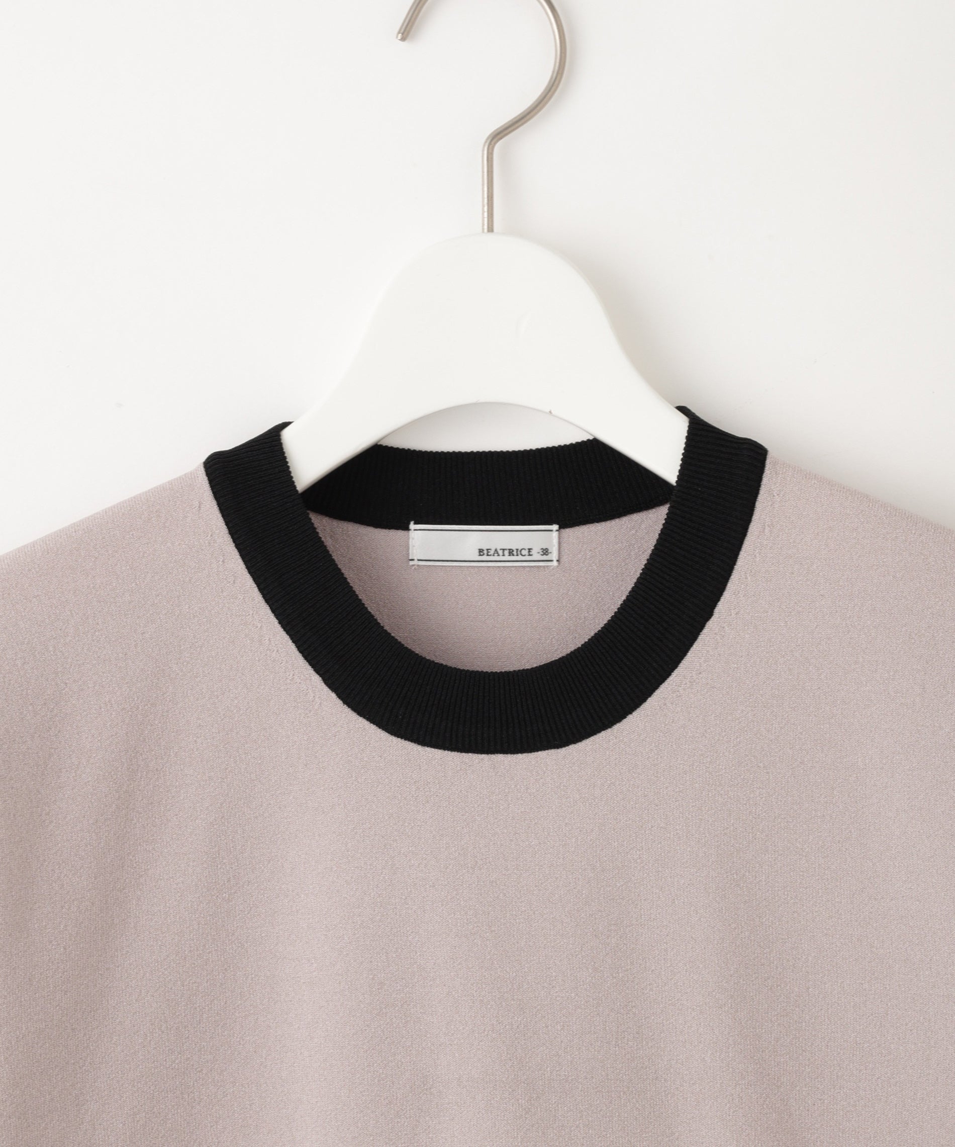 ハーフスリーブ配色ニット – FACE SANS FARD