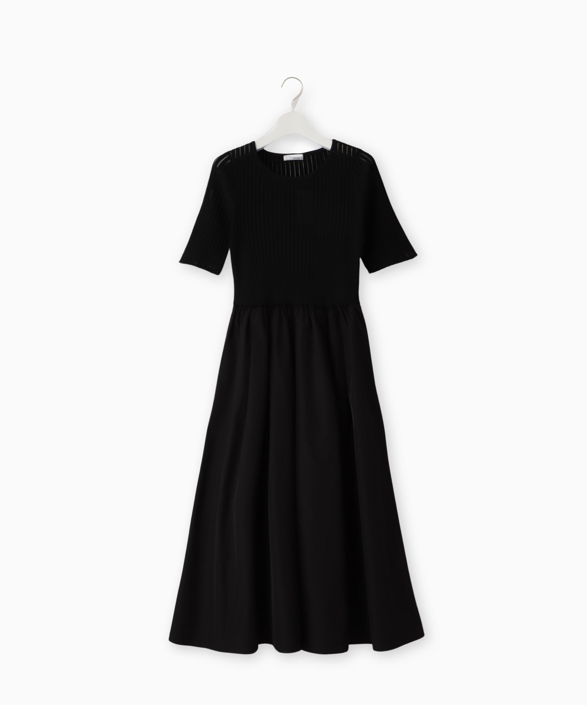 styling/ スタイリング ボリュームスリーブ ドッキングワンピース 黒 titivate ワンピース ボリュームスリーブドッキングワンピース