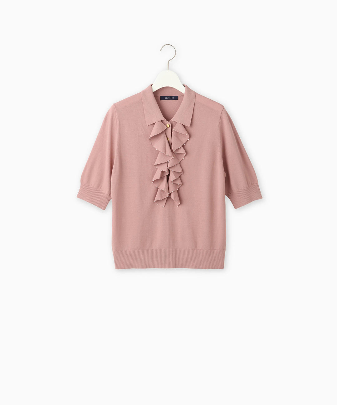 ラッフルデザインニット