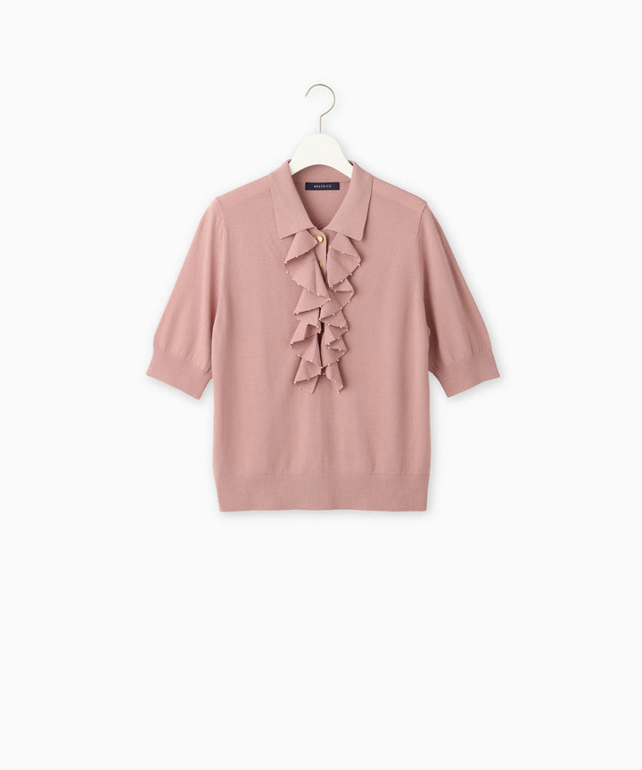 ラッフルデザインニット