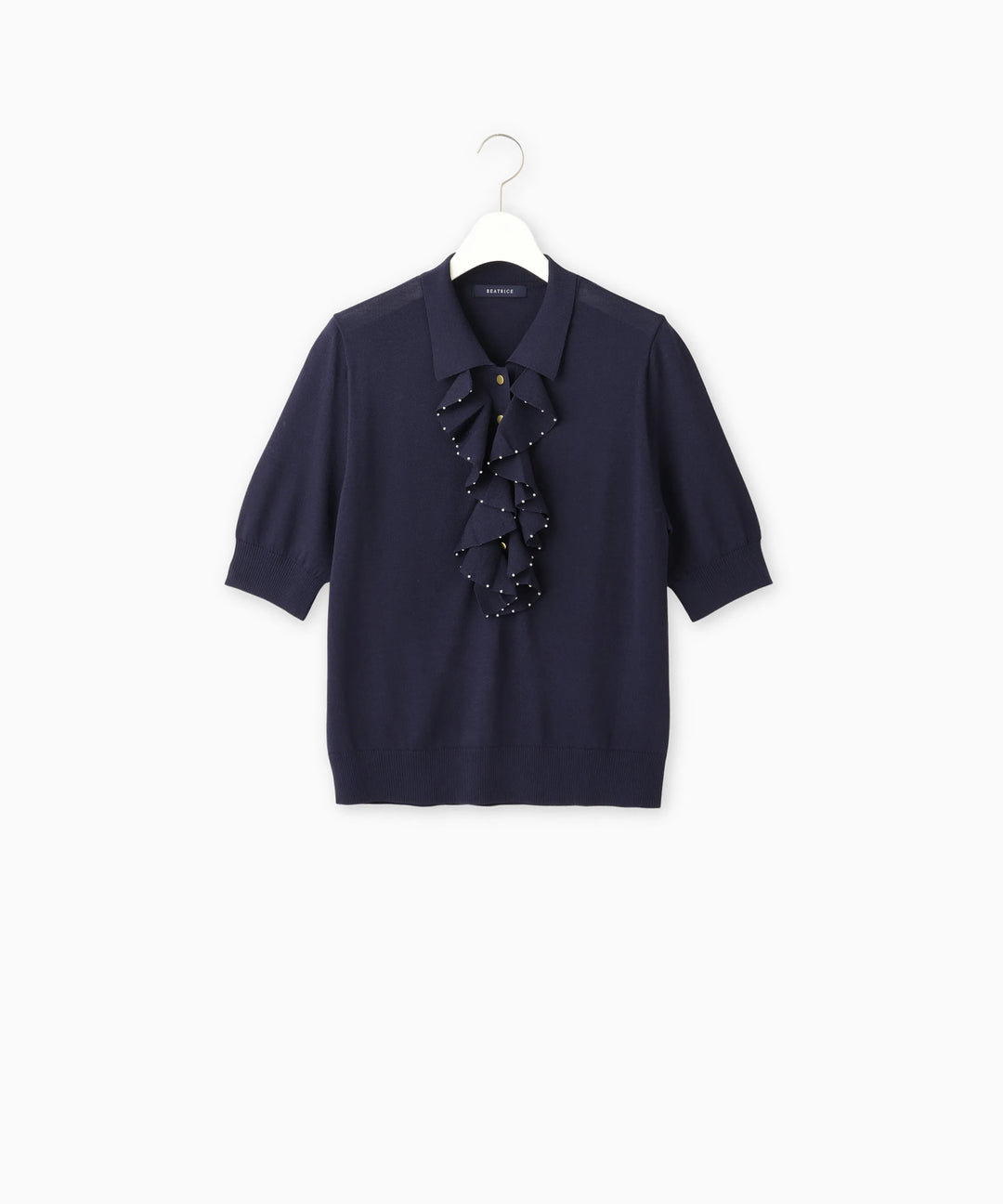 ラッフルデザインニット