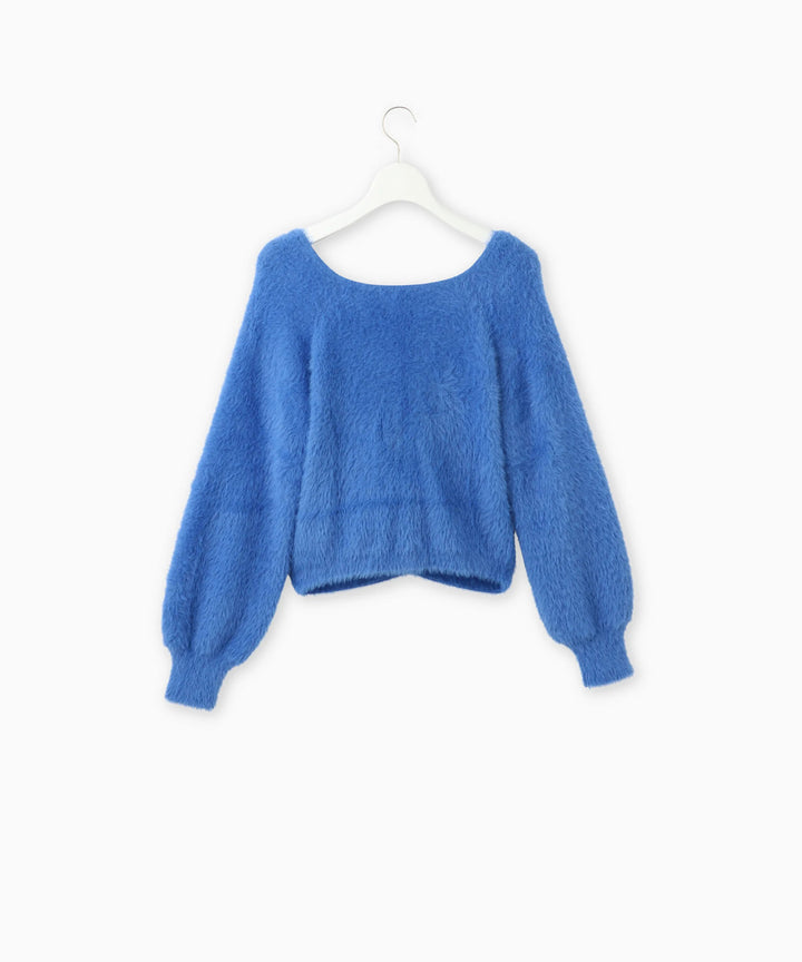 フェザーヤーンカシュクールニット