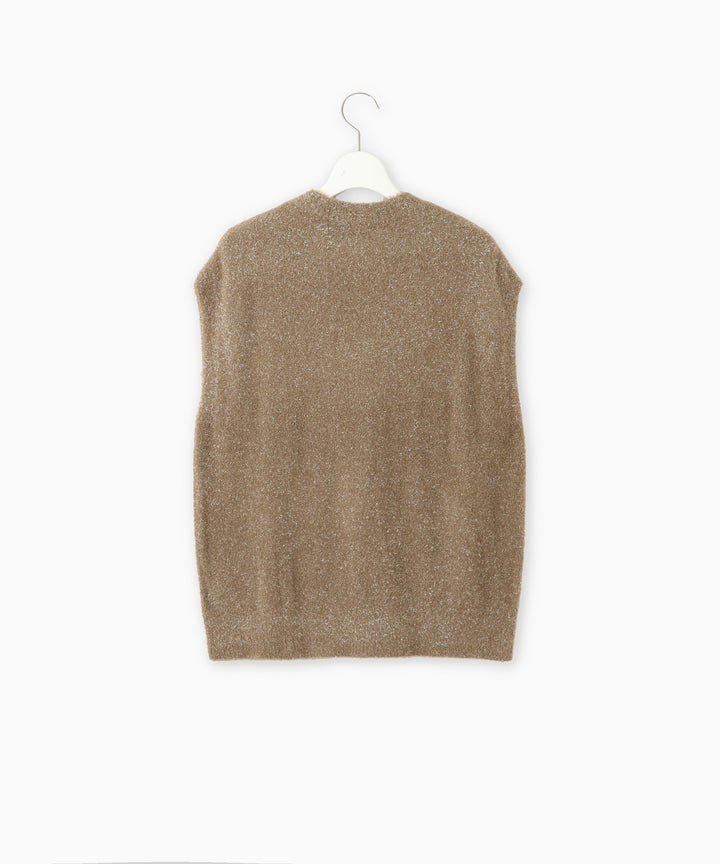 インターシャジャガードニットベスト