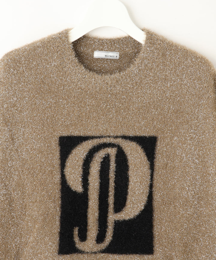 インターシャジャガードニットベスト