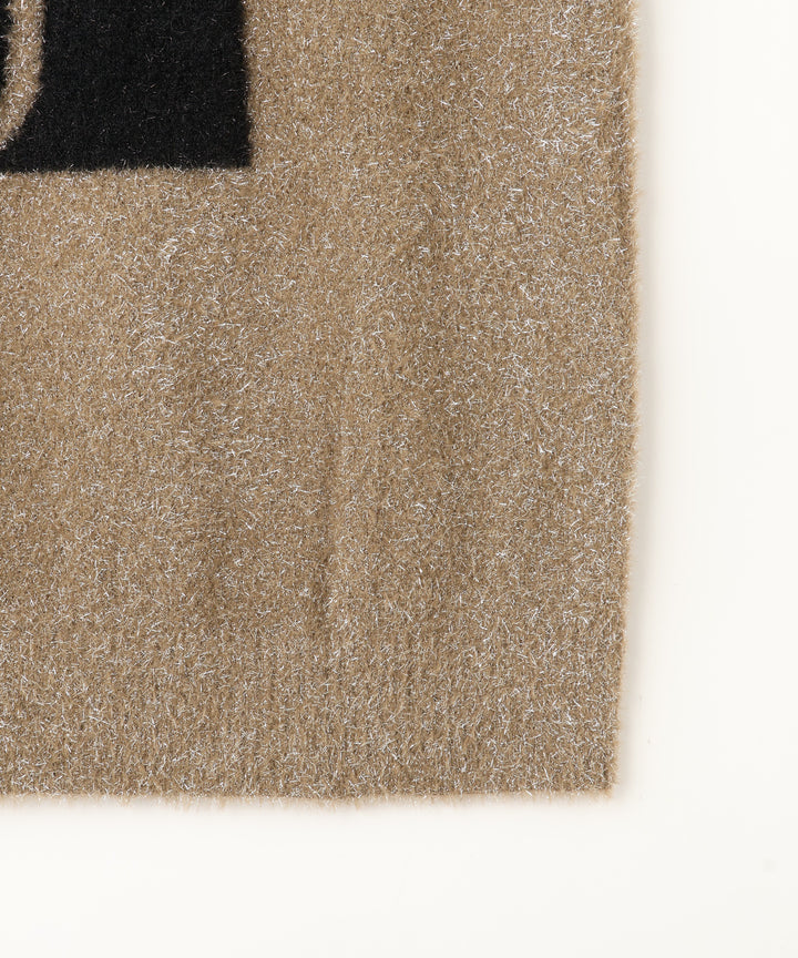 インターシャジャガードニットベスト