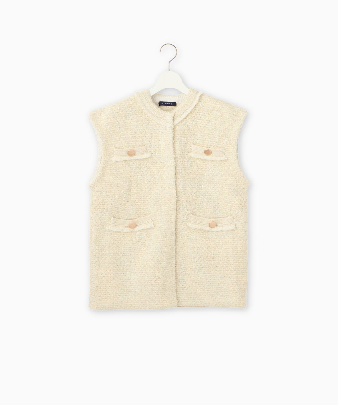 5Gツイードニットジレ