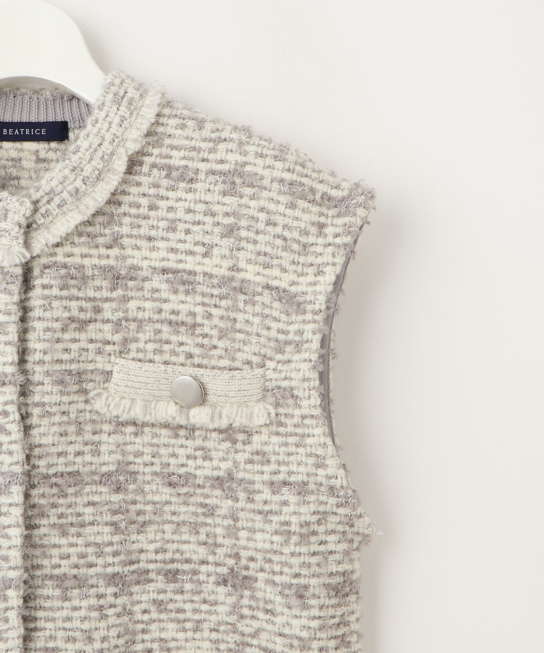 5Gツイードニットジレ