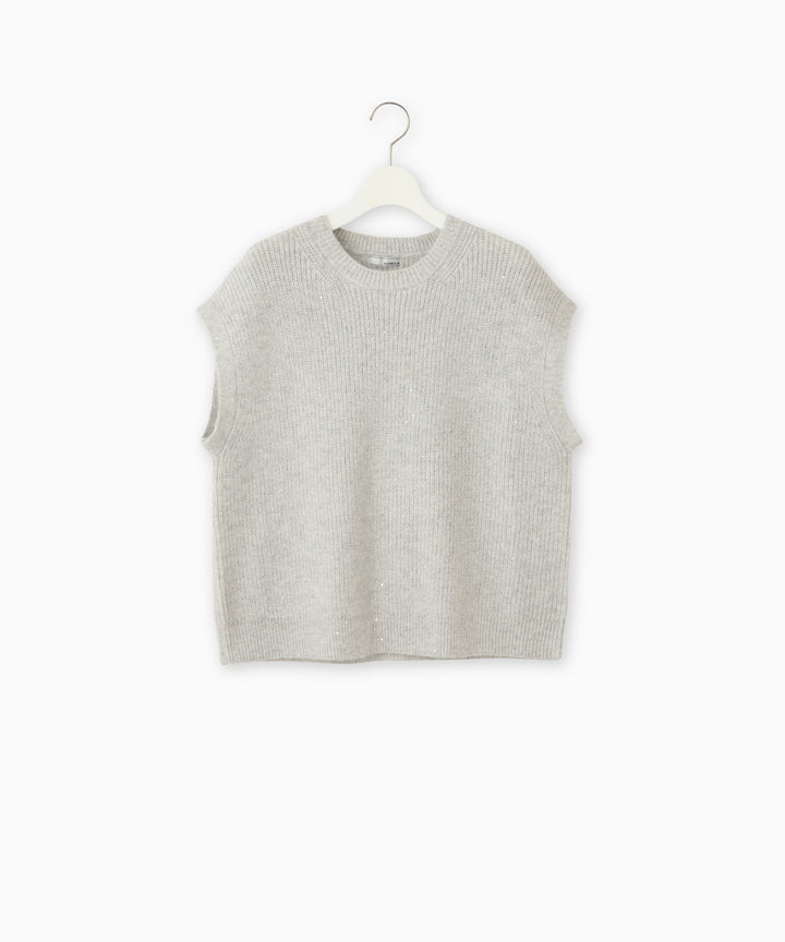 5Gスパンコールモヘヤニットベスト