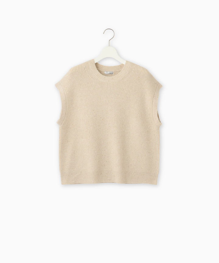 5Gスパンコールモヘヤニットベスト