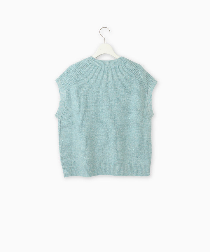 5Gスパンコールモヘヤニットベスト