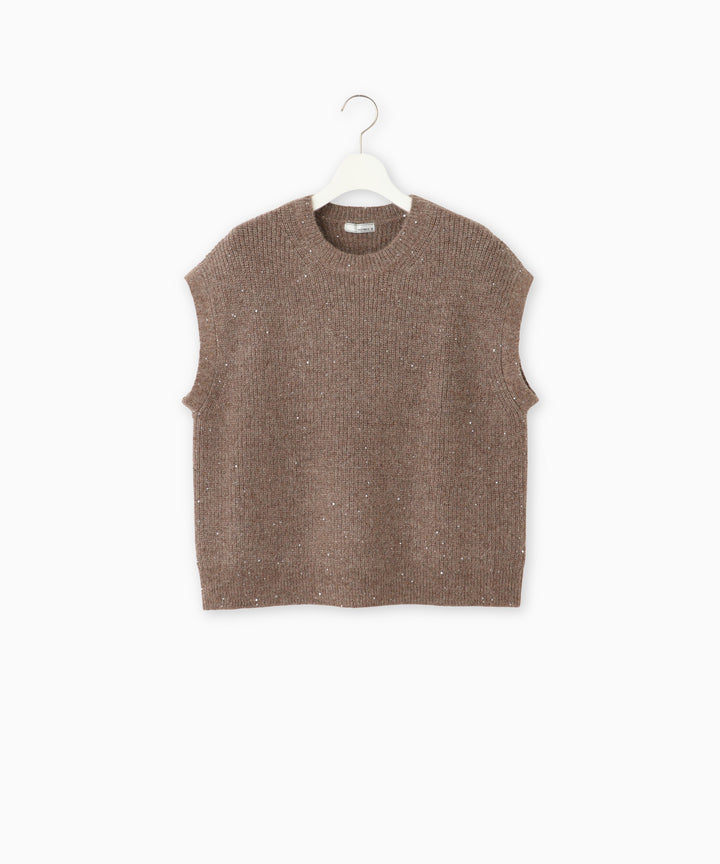 5Gスパンコールモヘヤニットベスト