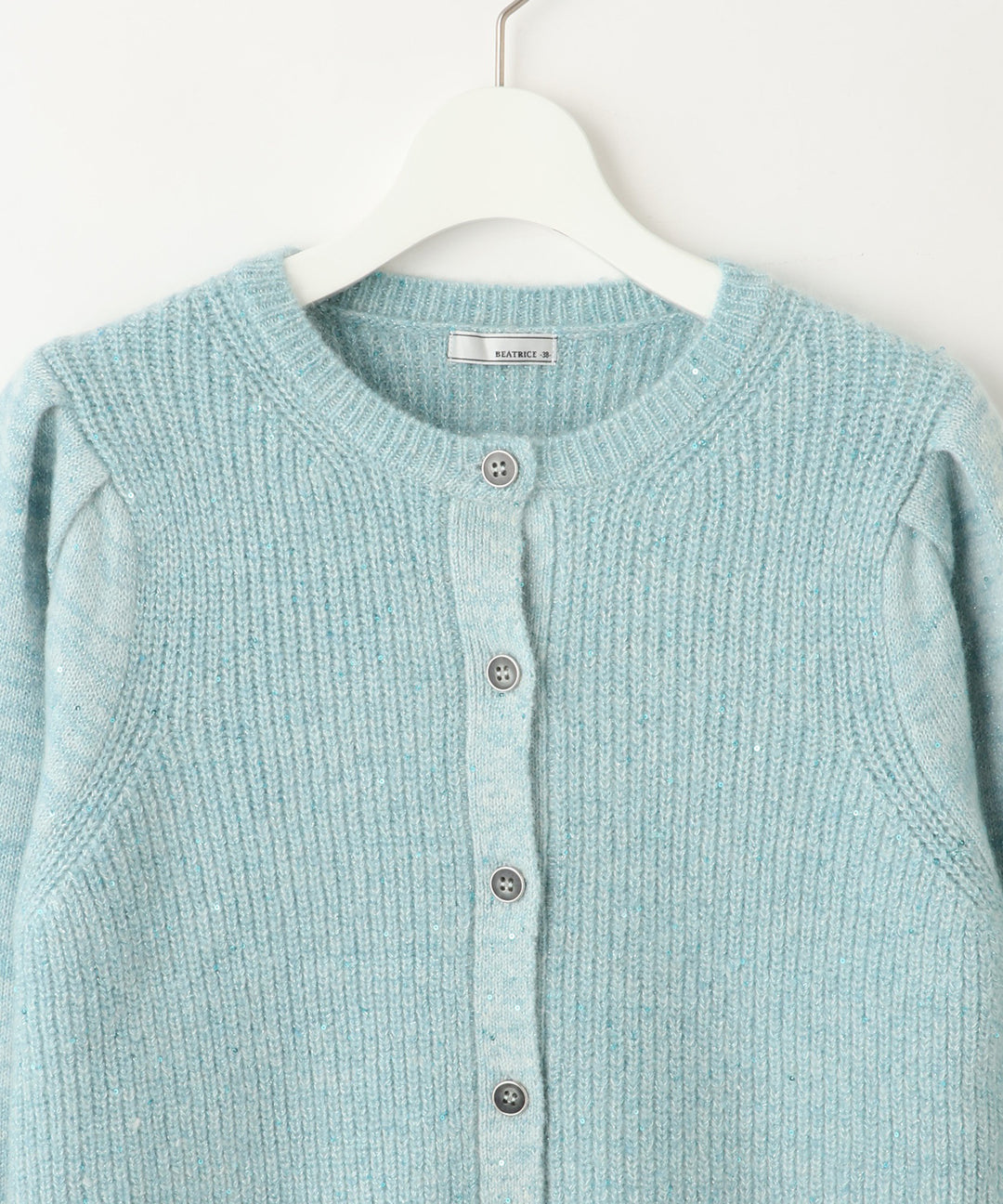 モヘヤスパンコールニットカーディガン