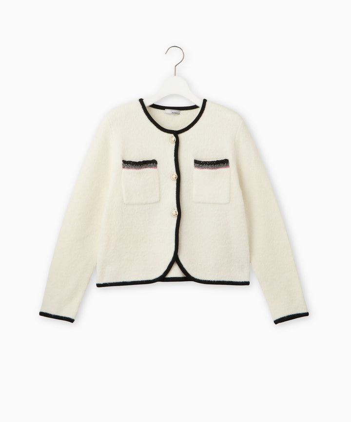 ループツィードニットジャケット