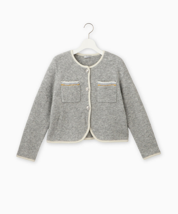 ループツィードニットジャケット