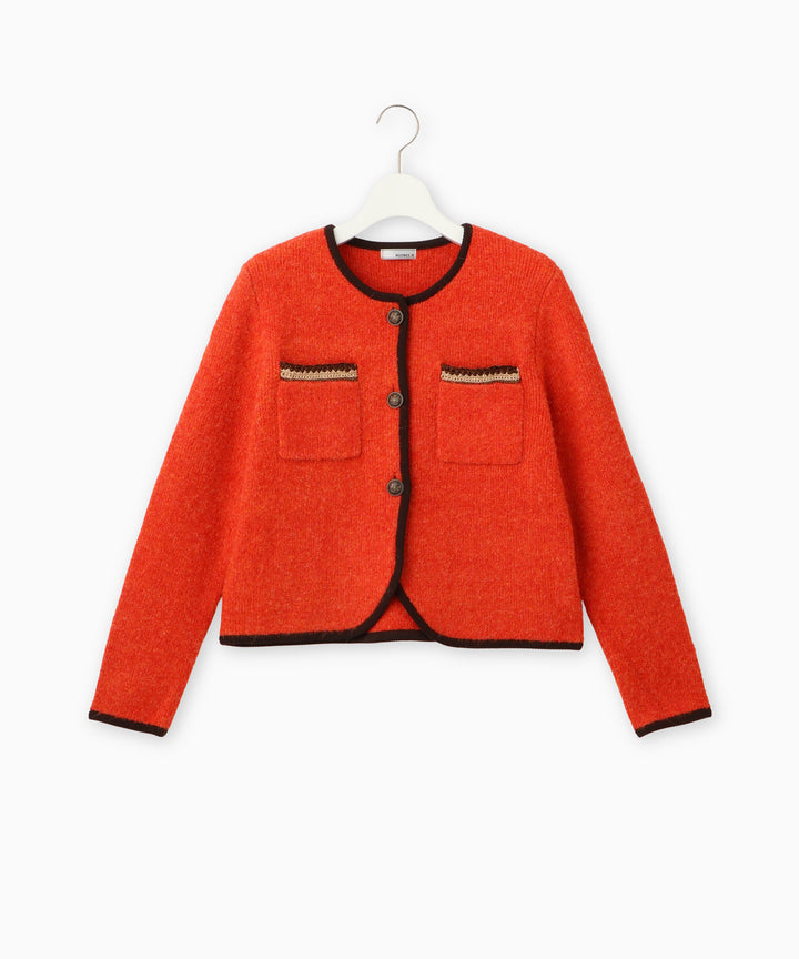 ループツィードニットジャケット