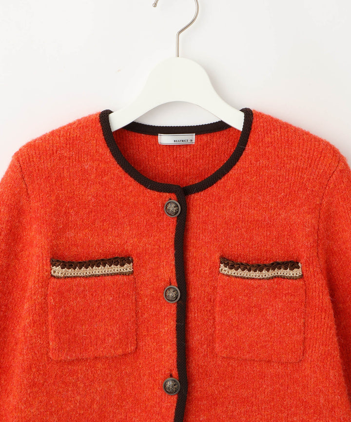 ループツィードニットジャケット