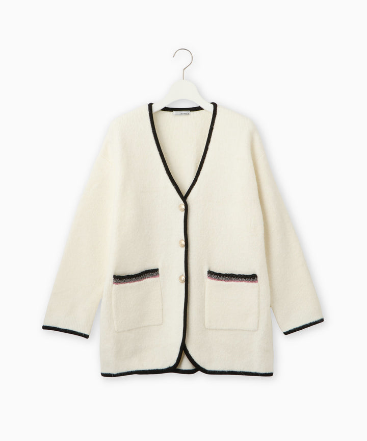 ループツィードニットコーディガン