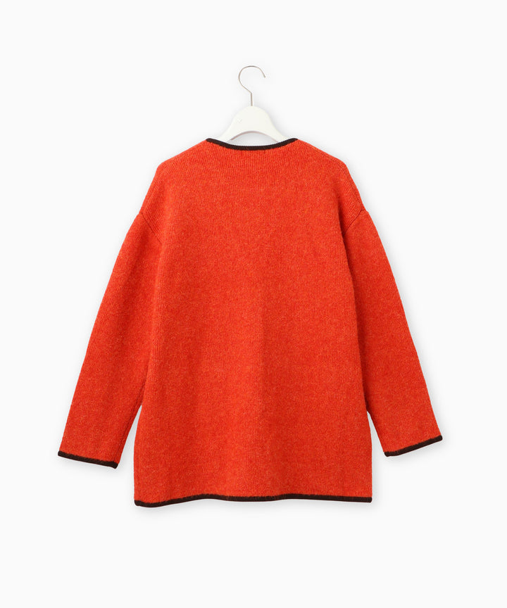 ループツィードニットコーディガン