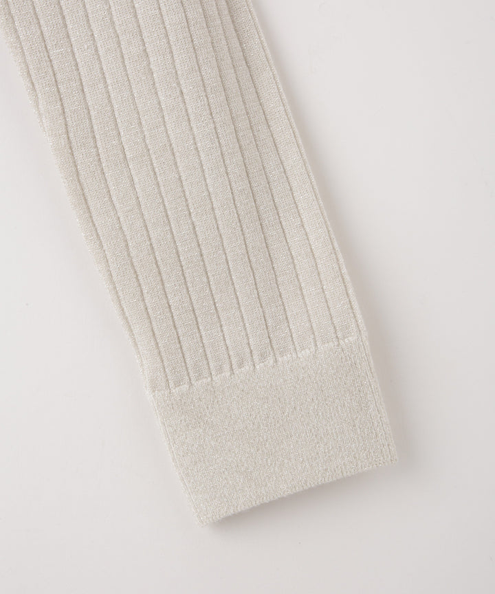 2WAYラメツイードVネックカーディガン