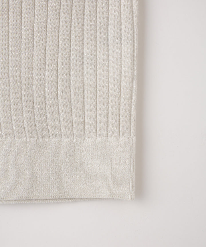 2WAYラメツイードVネックカーディガン