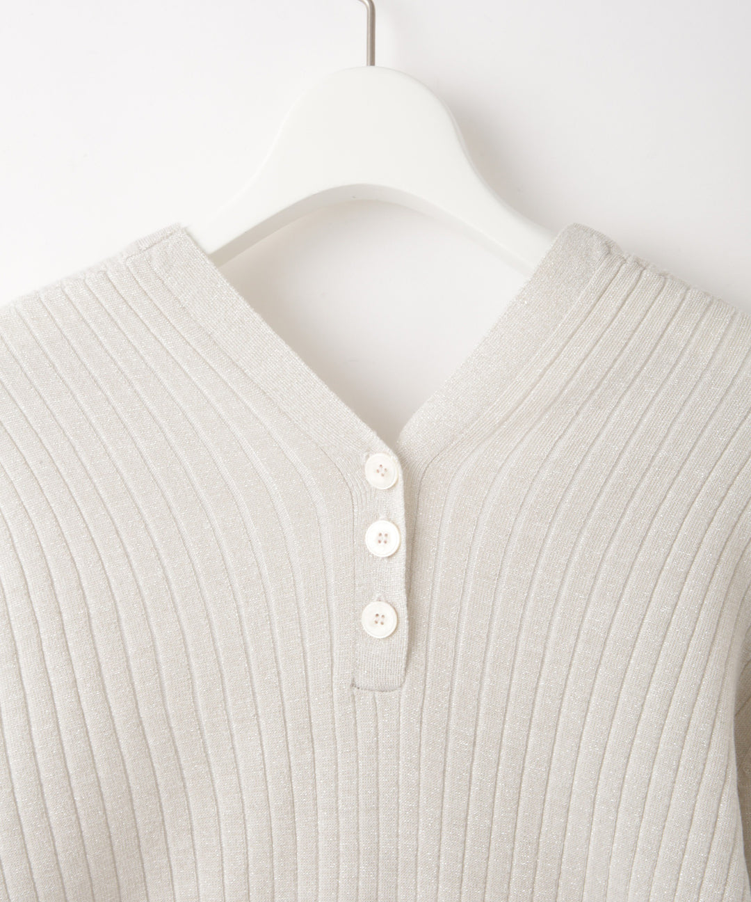 2WAYラメツイードVネックカーディガン