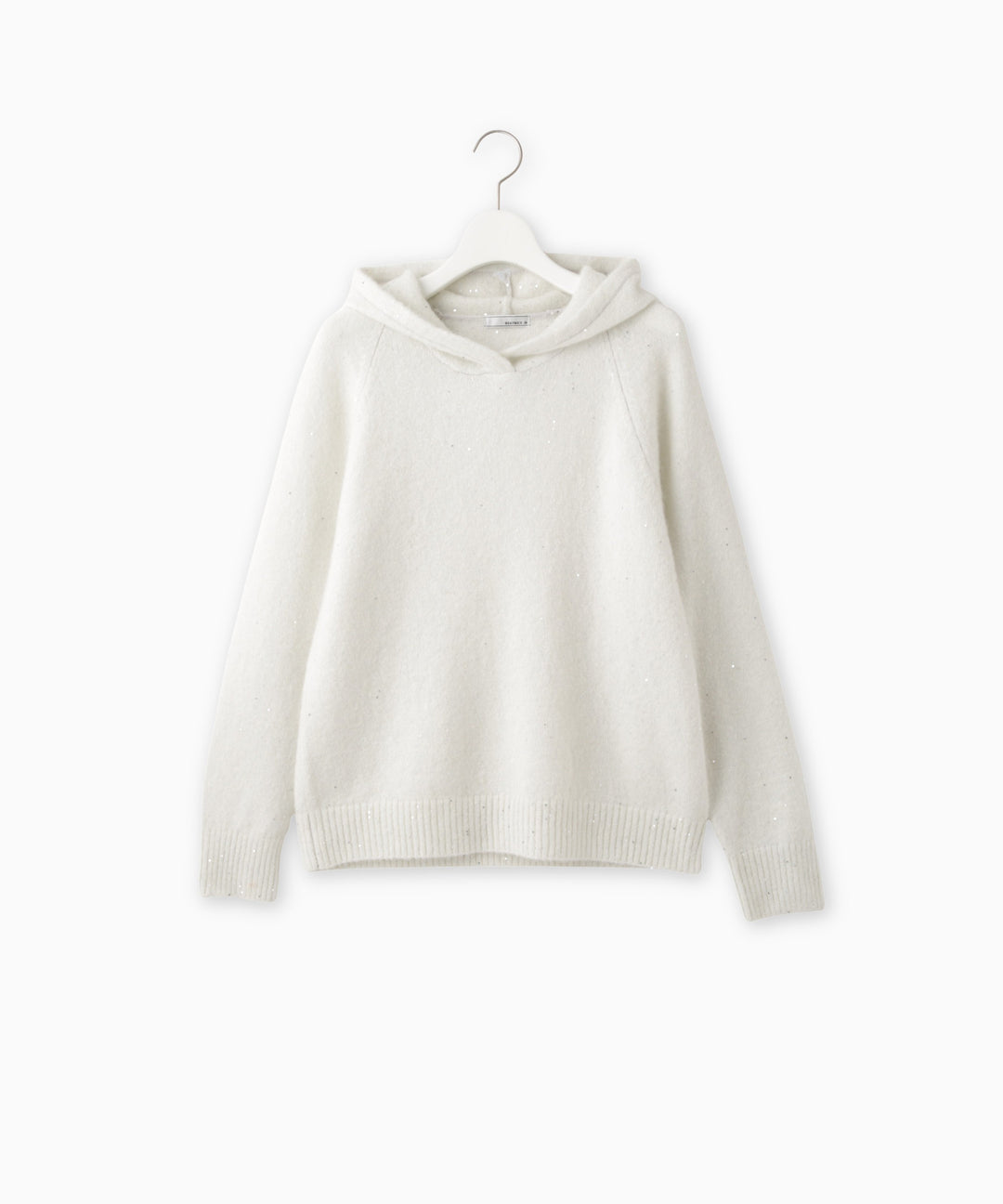 スパンコールモヘヤフード付きパーカー