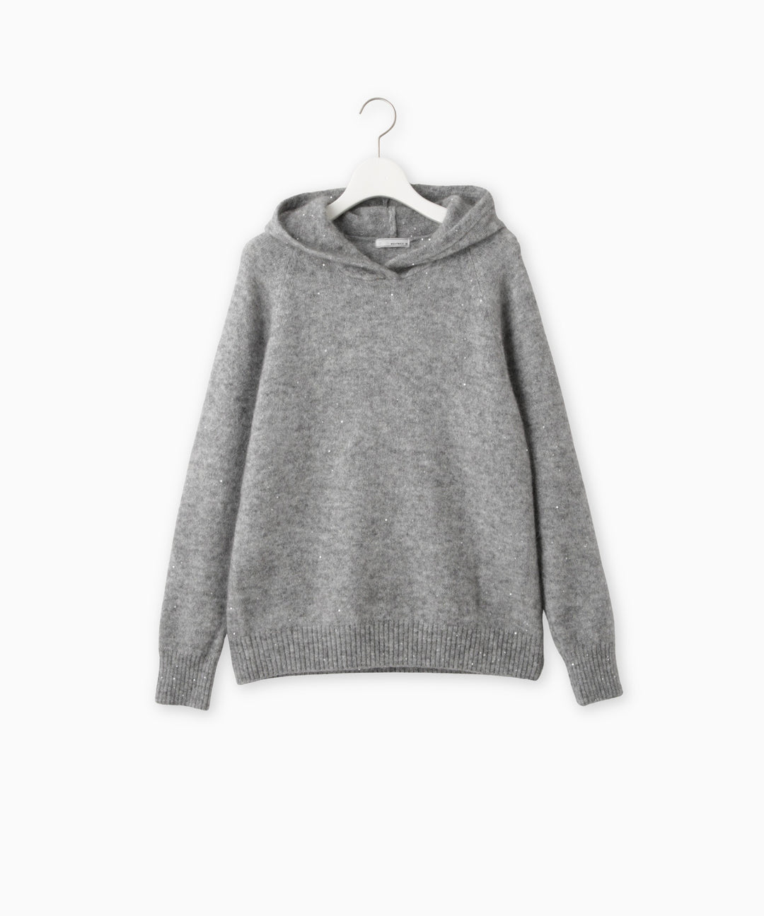 スパンコールモヘヤフード付きパーカー