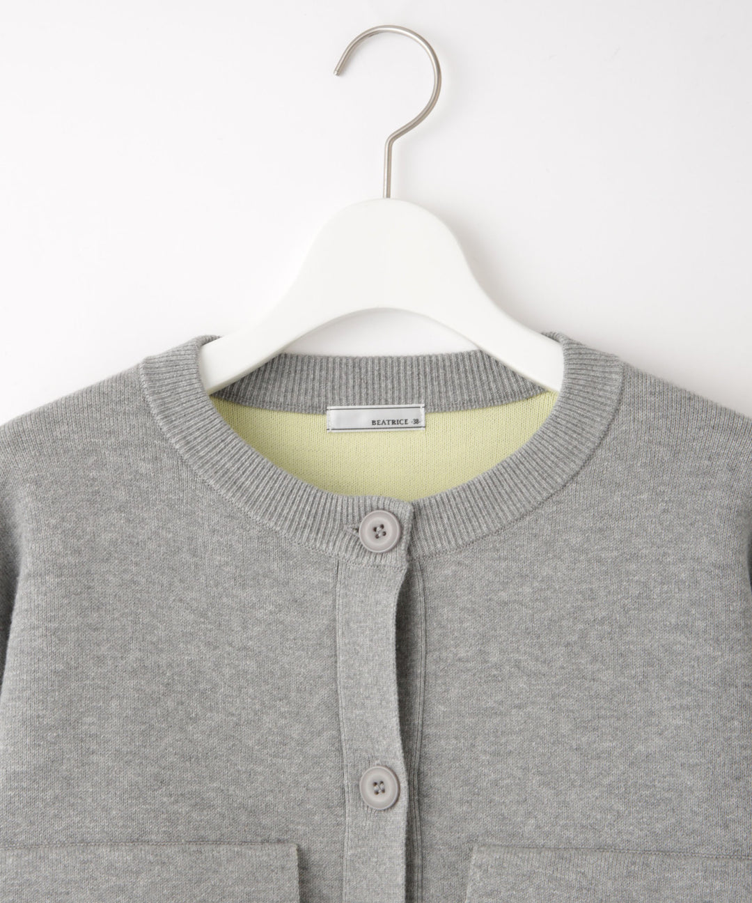 接結ニットダブルポケットカーディガン