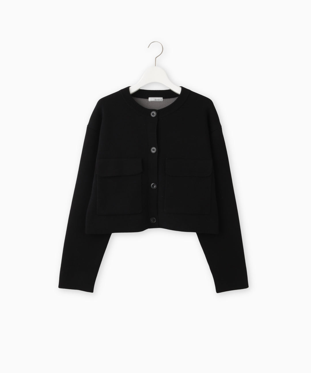 接結ニットダブルポケットカーディガン