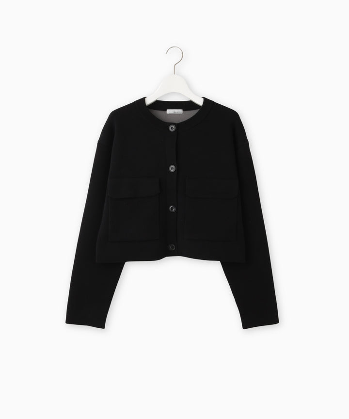 接結ニットダブルポケットカーディガン