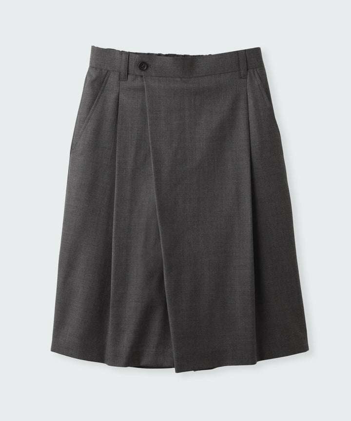 アシンメトリーラップハーフパンツ