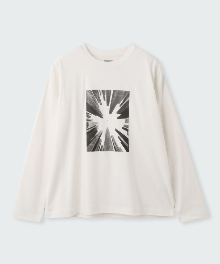 スムースコットングラフィックロングスリーブTシャツ
