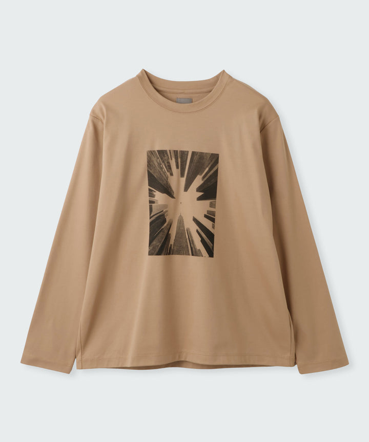 スムースコットングラフィックロングスリーブTシャツ
