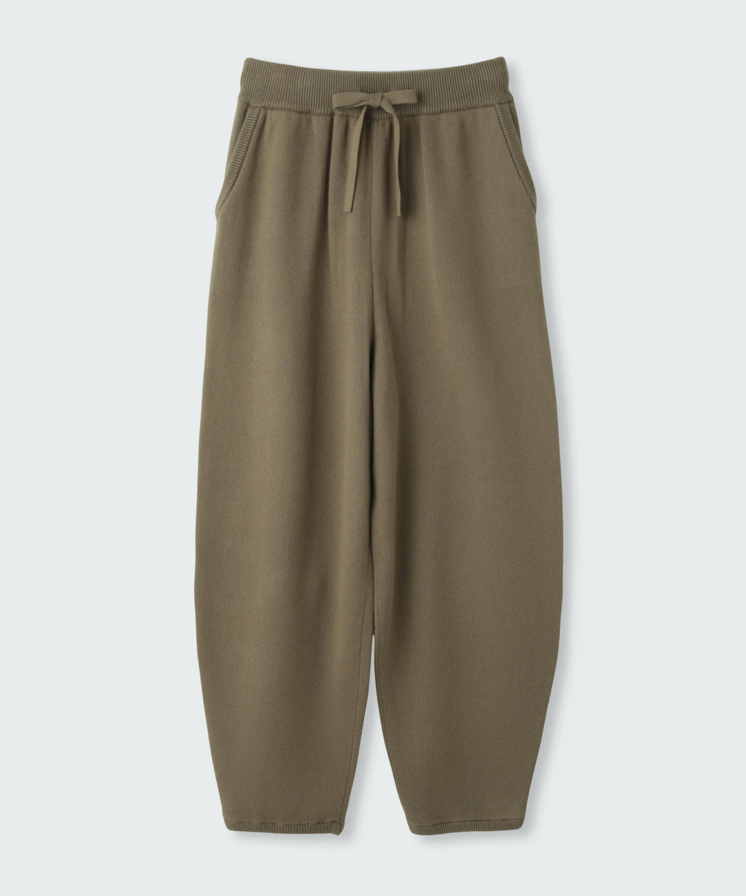 Wジャガードバレルニットパンツ