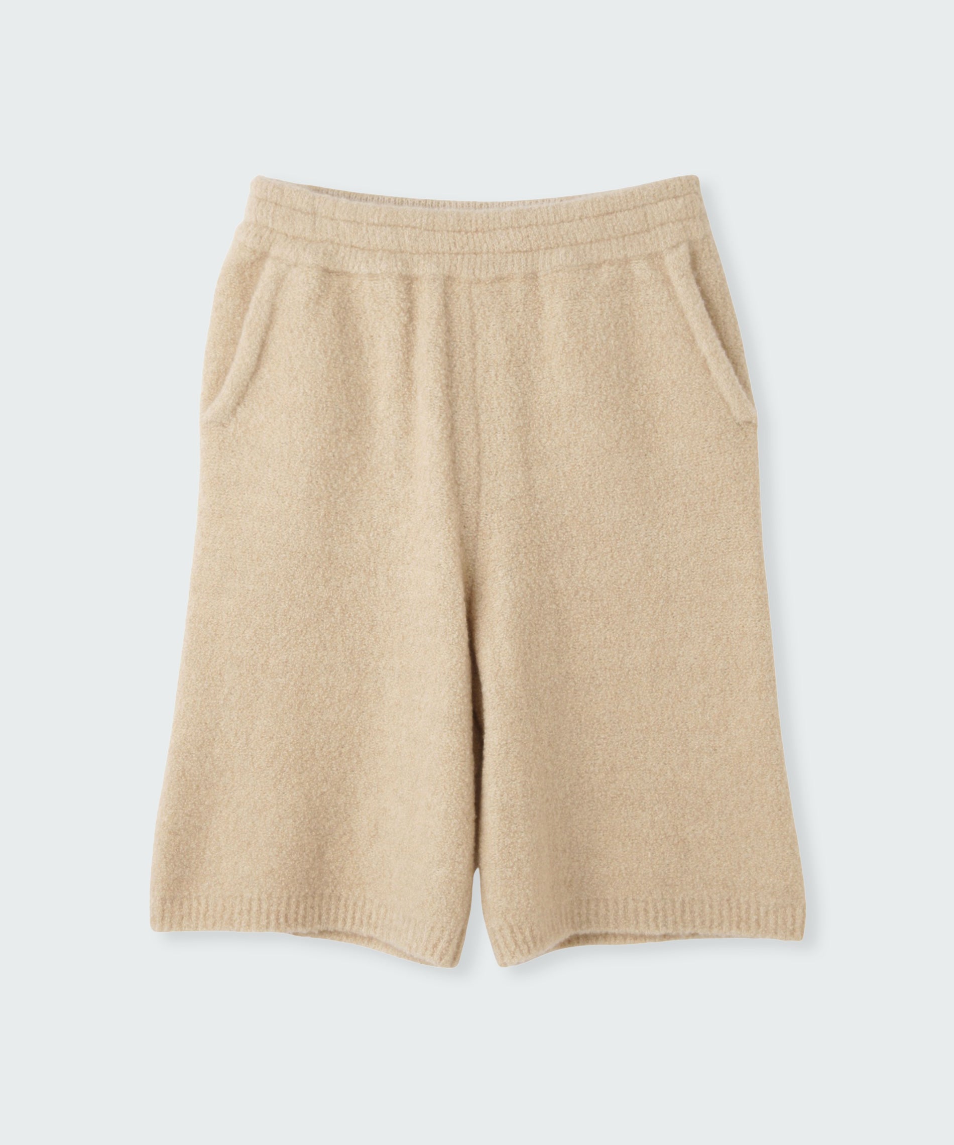 値下げしました‼️【新品】ハーフプリーツパンツ　ベージュ ニットハーフパンツ – FACE SANS FARD