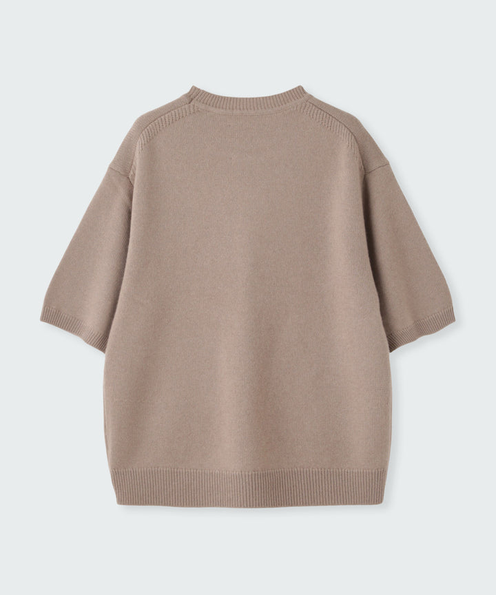 ハーフスリーブカシミヤニット