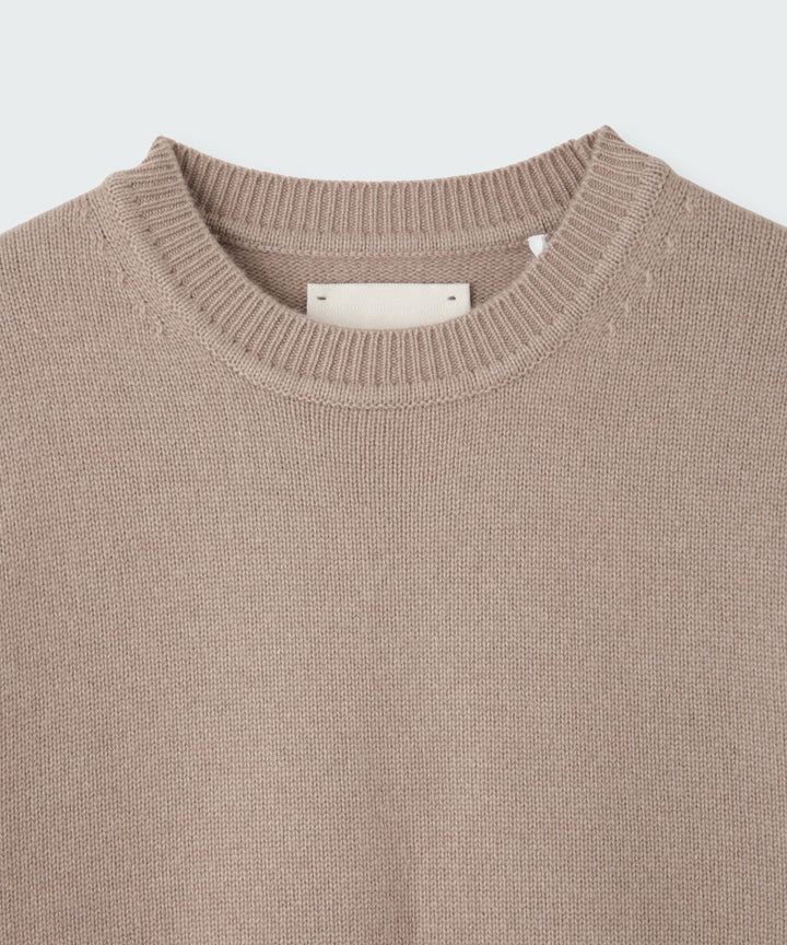 ハーフスリーブカシミヤニット