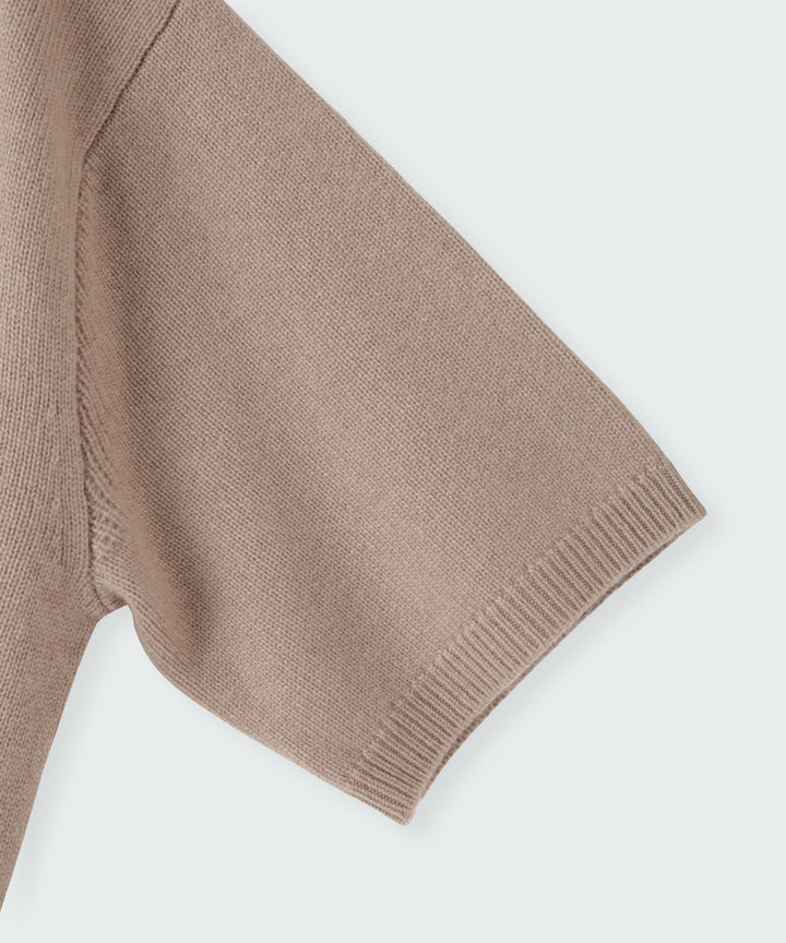 ハーフスリーブカシミヤニット