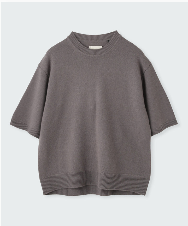 ハーフスリーブカシミヤニット