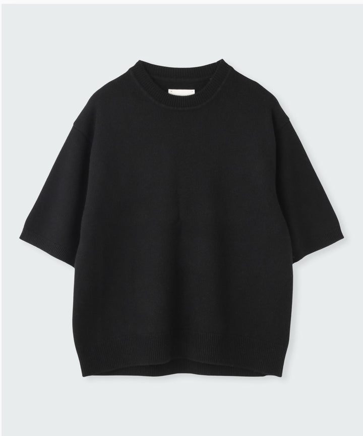 ハーフスリーブカシミヤニット