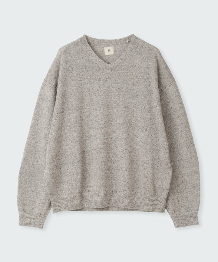 Mixed Linen Knit Pullover