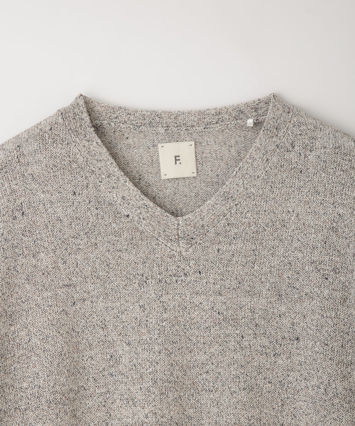 Mixed Linen Knit Pullover