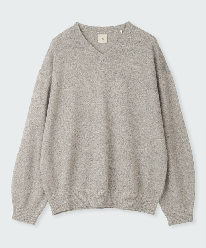 Mixed Linen Knit Pullover