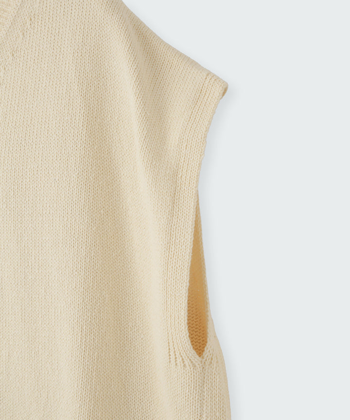 コットンシルクニットベスト