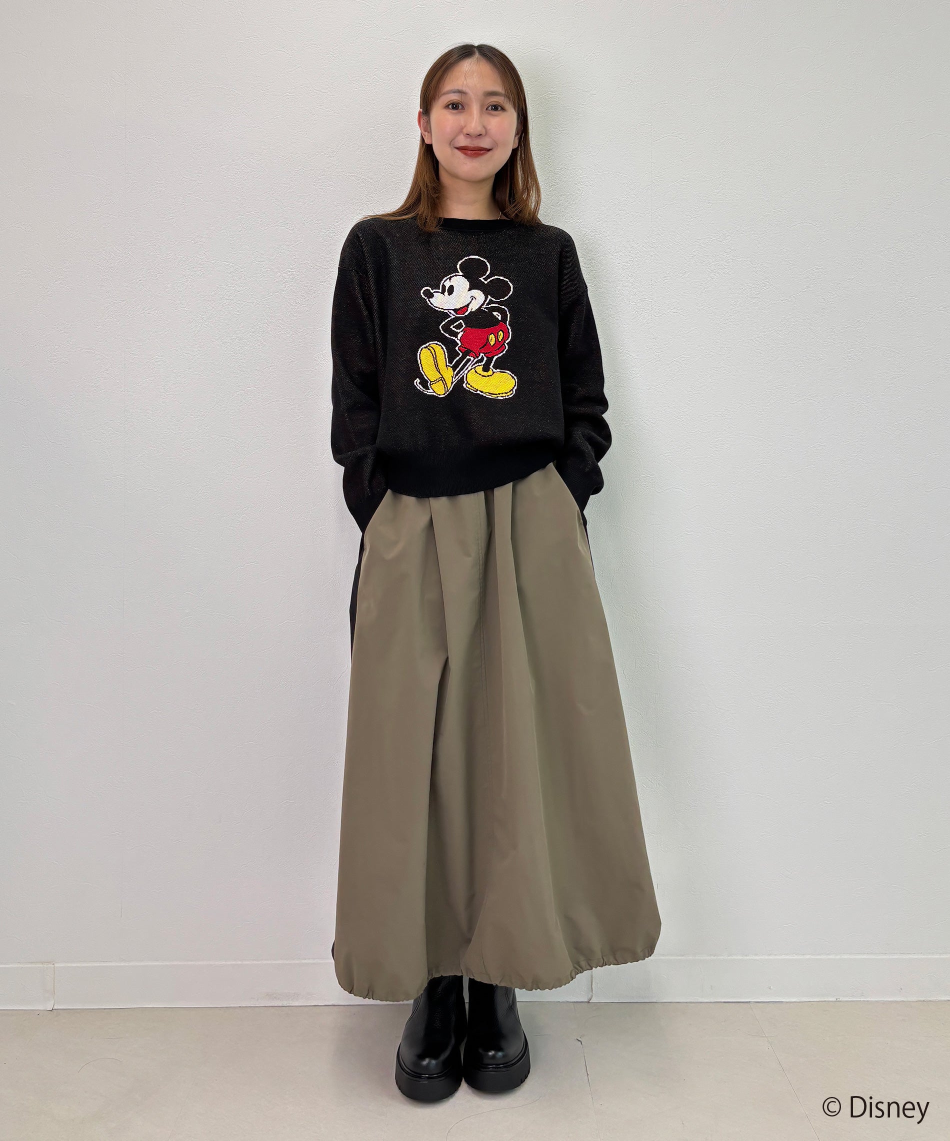 Disney（ディズニー）ミッキーデザインジャガードニット – FACE SANS FARD