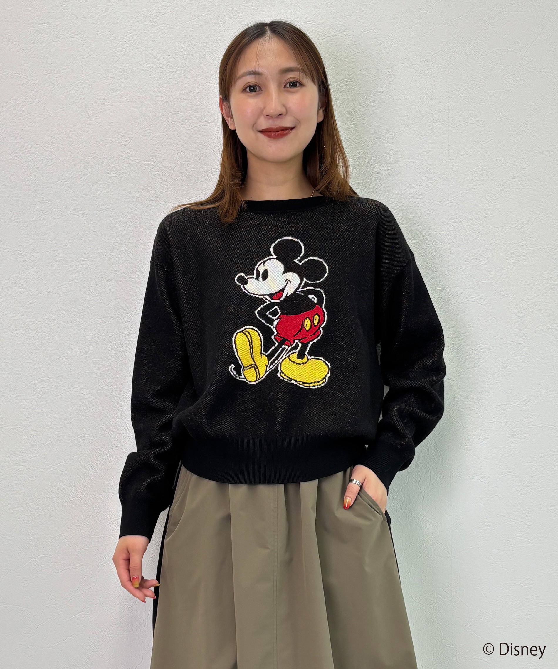 Disney（ディズニー）ミッキーデザインジャガードニット – FACE SANS FARD