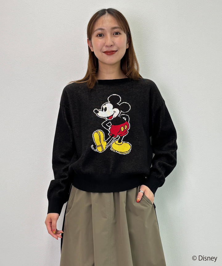 Disney（ディズニー）ミッキーデザインジャガードニット