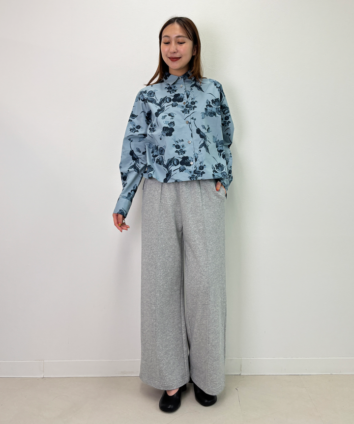ピンタックスウェットパンツ
